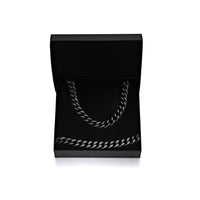 Thick Curb Chain Gift Set in Black Ion Plated Stainless Steel, 22"