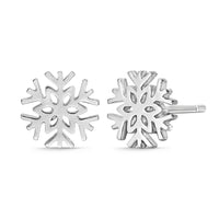 Snowflake Stud Earring in Sterling Silver
