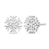 Snowflake Stud Earring in Sterling Silver