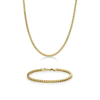 Thin Foxtail Chain Gift Set in Stainless Steel, 20"