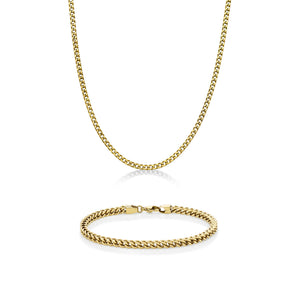 Thin Foxtail Chain Gift Set in Stainless Steel, 20"