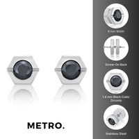 Hexagon Stud Earring in Stainless Steel