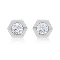 Hexagon Stud Earring in Stainless Steel