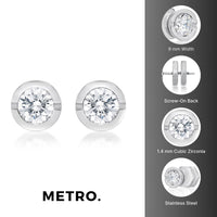 Round Stud Earring in Stainless Steel