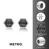 Hexagon Stud Earring in Stainless Steel