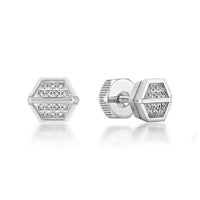 Hexagon Stud Earring in Stainless Steel