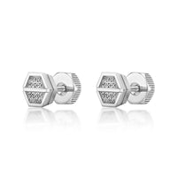 Hexagon Stud Earring in Stainless Steel