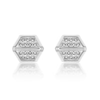 Hexagon Stud Earring in Stainless Steel