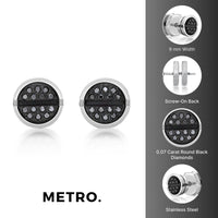Round Stud Earring in Stainless Steel