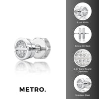 Round Stud Earring in Stainless Steel