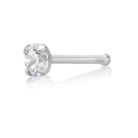 14K Cubic Zirconia Nose Stud - 20G
