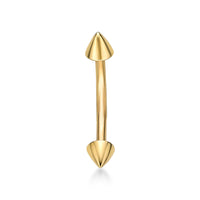 Banana Pin Spiked Eyebrow Piercing - 16G - 3/8"