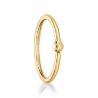 Captive Bead Hoop Nipple Ring - 14G