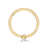 Captive Bead Hoop Nipple Ring - 14G