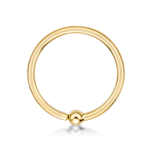 Captive Bead Hoop Nipple Ring - 14G