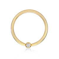 Swarovski Crystal Captive Bead Nipple Hoop - 14G