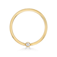 Swarovski Crystal Captive Bead Nipple Hoop - 14G