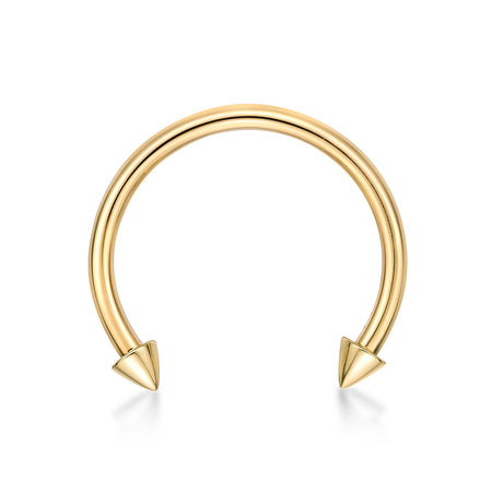 Spiked Horseshoe Nipple Ring - 14G