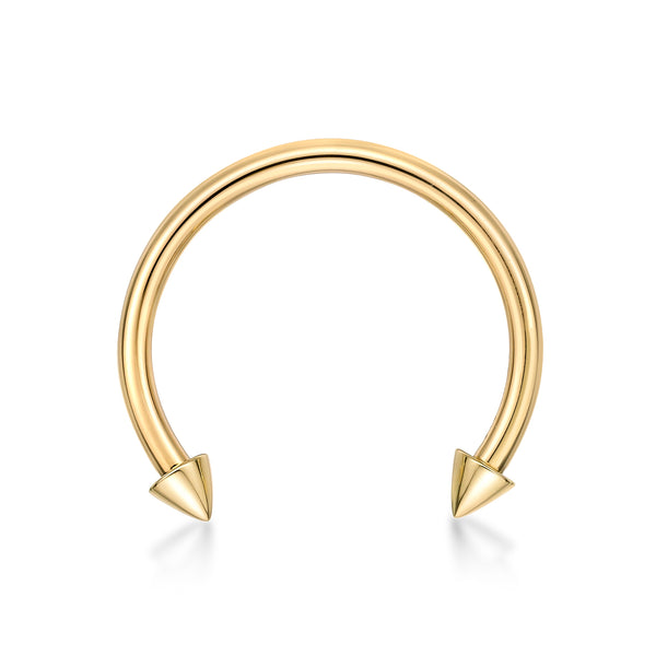 Spiked Horseshoe Nipple Ring - 14G