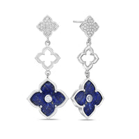 Flora Grand Triple Flower Cubic Zirconia Drop Earrings