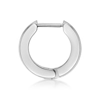 Channel Set Hoop Earring in Stainless Steel