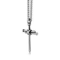 Nail Cross Pendant in Stainless Steel
