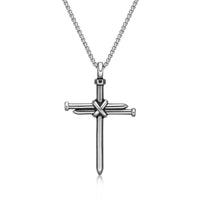 Nail Cross Pendant in Stainless Steel
