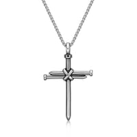 Nail Cross Pendant in Stainless Steel