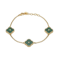 Flora Halo Three-Station Flower Bracelet