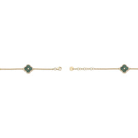Flora Halo Three-Station Flower Bracelet