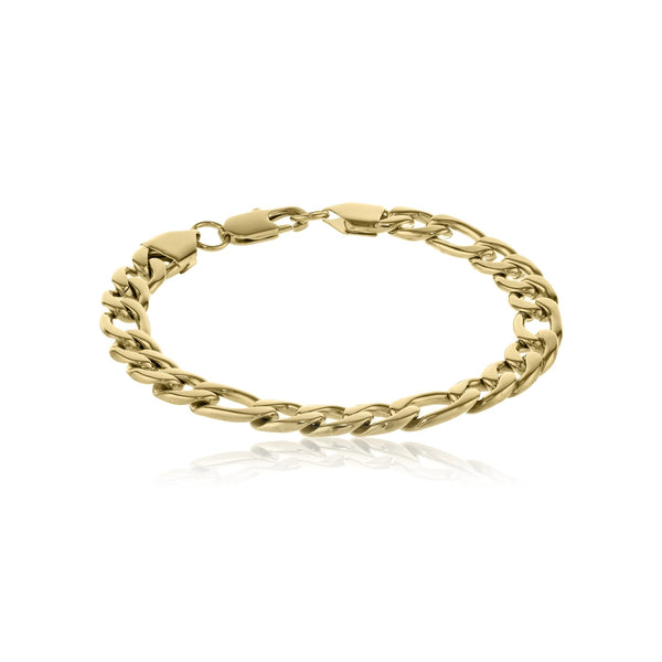 Bold Bracelet in Gold Ion Plated Stainless Steel