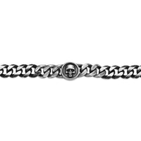 Skull Bracelet in Black Finish Stainless Steel