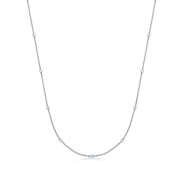 0.50 Carat Lab Grown Diamondthe Yard Necklace for Women in 925 Sterling Silver 18 Inch (G-H, VS2-SI1) Lobster Claw