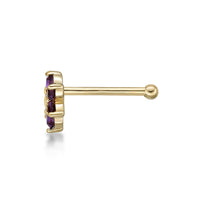 14K Swarovski Crystal Nose Stud - 20G