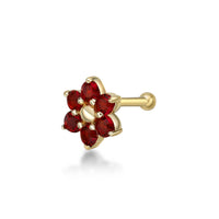 14K Crystal Nose Stud - 20G