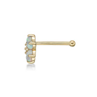 14K Swarovski Crystal Nose Stud - 20G