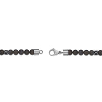 Skull Bracelet in Black Ion Plated Stainless Steel