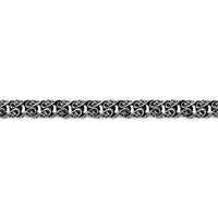 Skull Ornate Link Bracelet in Black Ion Plated Stainless Steel