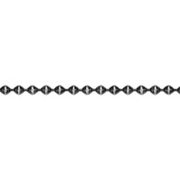 Beaded Skull Bracelet in Black Finish Stainless Steel