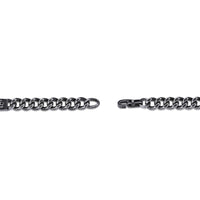 Skull ID Plate Bracelet in Black Finish Stainless Steel