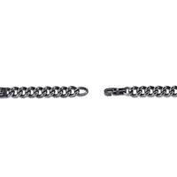 Skull ID Plate Bracelet in Black Finish Stainless Steel