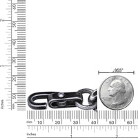 Skull ID Plate Bracelet in Black Finish Stainless Steel