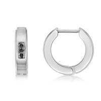 Channel Set Hoop Earring in Stainless Steel