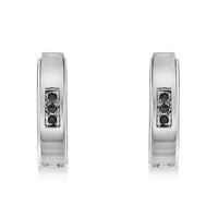 Channel Set Hoop Earring in Stainless Steel