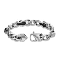 Skull Bracelet in Steel Finish Stainless Steel