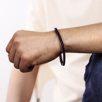 Medium Bracelet in Blue Acrylic Coated Stainless Steel