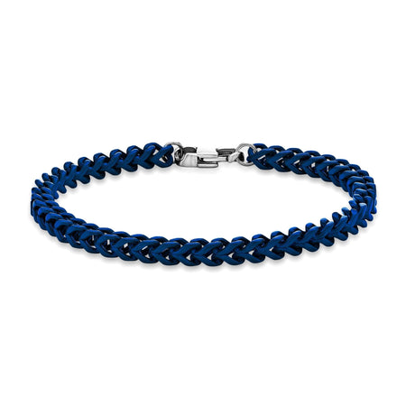 Medium Bracelet in Blue Acrylic Coated Stainless Steel