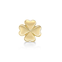 10K Gold Screw Clover Nose Ring - 20G