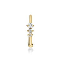 14K Gold Three-Stone Multi-Purpose Clicker - 20G