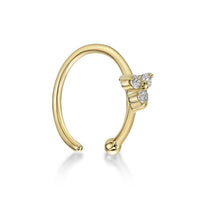 14K Gold Triangle Nose Hoop - 20G
